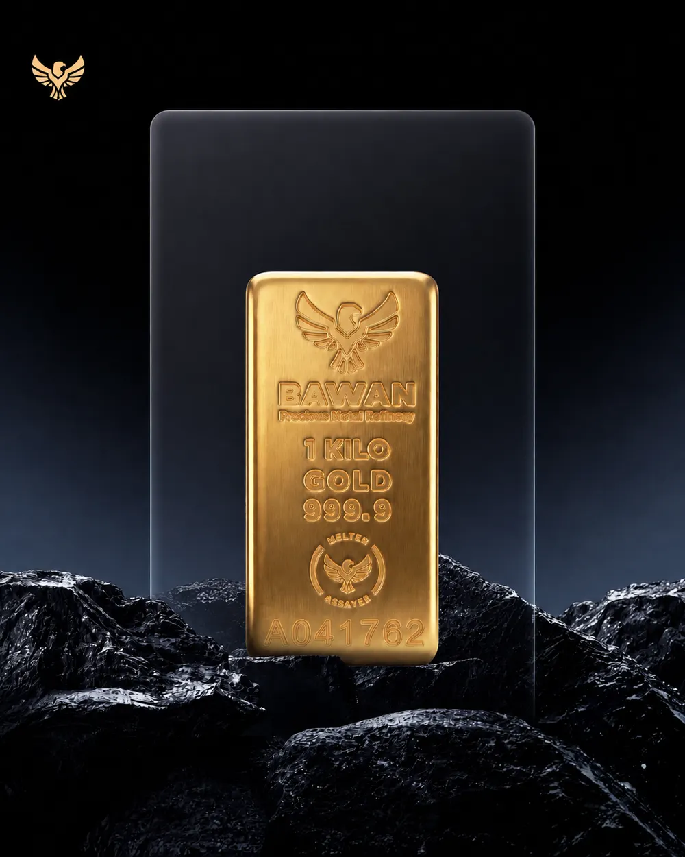 A one kilo Bawan gold bar, 999.9 fine