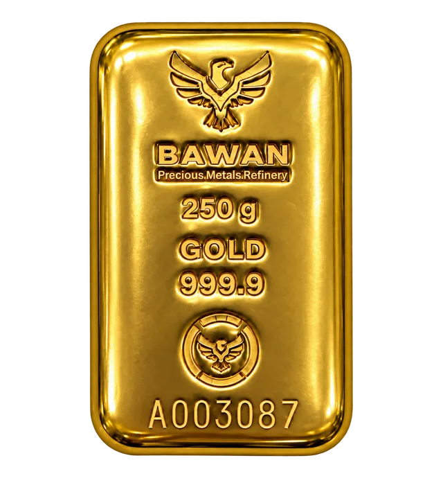 250 g Gold Bar — 999.9 AU